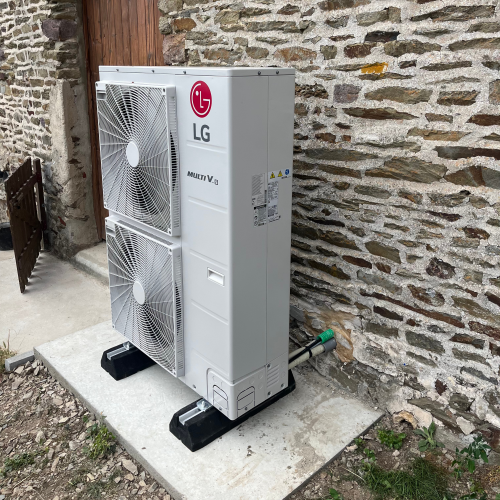 Réalisation d'un mini DRV de 25 KW LG avec module hydraulique 80 degrés avec ECS (PAC AIR/EAU)