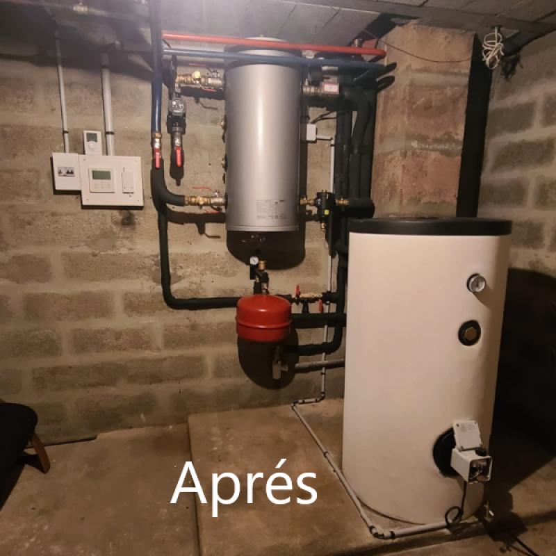 Remplacement d'une chaudière Fuel par une Pompe à chaleur PANASONIC T-CAP sur Carpiquet