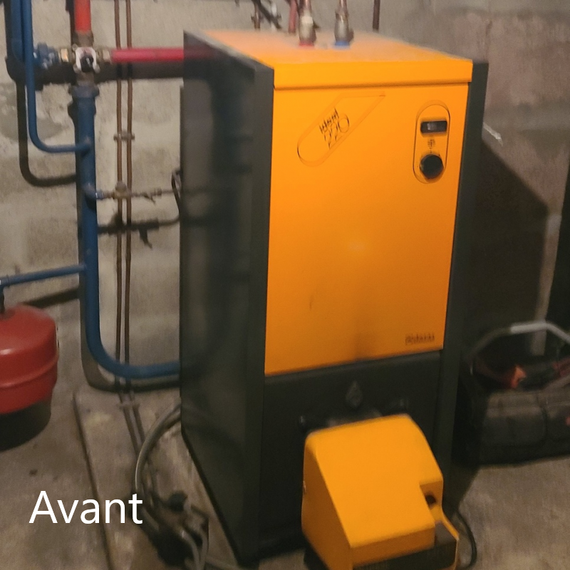 Remplacement d'une chaudière Fuel par une Pompe à chaleur PANASONIC T-CAP sur Carpiquet